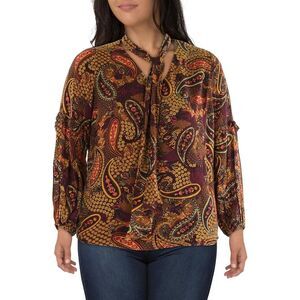 Jessica Simpson Multicolor Paisley Blouse NWT
